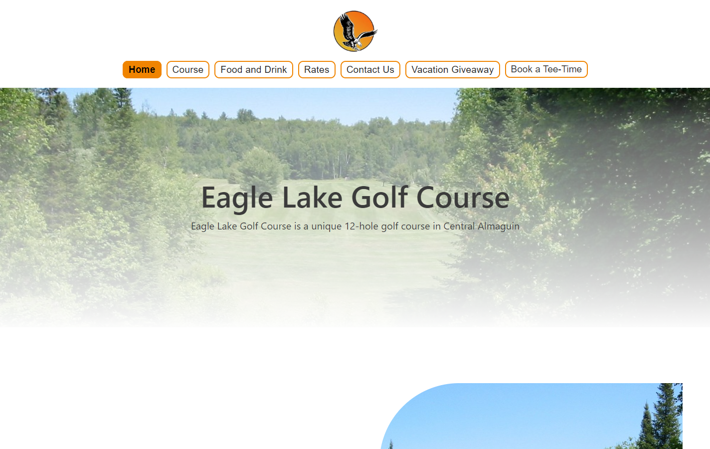 Eagle Lake Golf Course website screenshot
